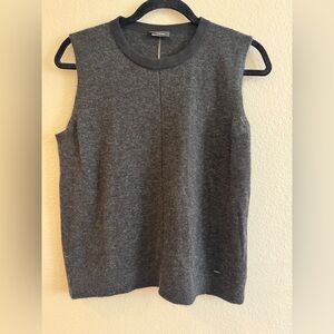 Akris Charcoal Knit Top, Size Small